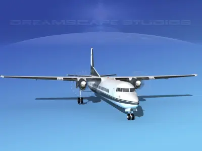 Fokker F-60 Everette Charter 3D model