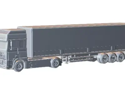 Heavy Duty Cargo Truck 3D print model