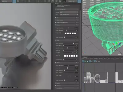 Photorealistic automotive lightbulb collection - item 016 3D model