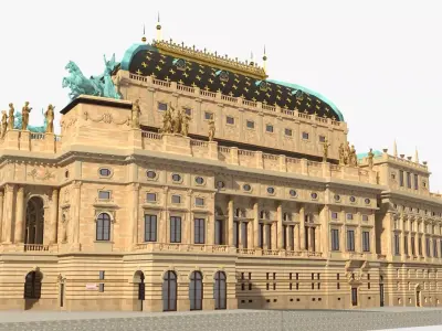 National theater - Prague Czech republic 3D model