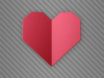 HEART ARRAY PIECES Free low-poly 3D model