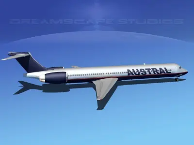 McDonnell Douglas MD-80 Austral 2 3D model