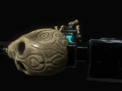 Skeleton Warhammer Low-poly 3D model