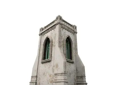 GOTHIC CASTLE BUILDING 22 Low-poly 3D model