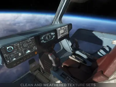 Sci Fi Fighter Cockpit 8 Low-poly 3D model