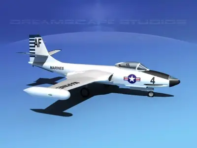 McDonnell F2H2 Banshee V09 3D model