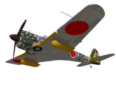 Ki43 Hayabusa type2-Otsu oscar 3D model