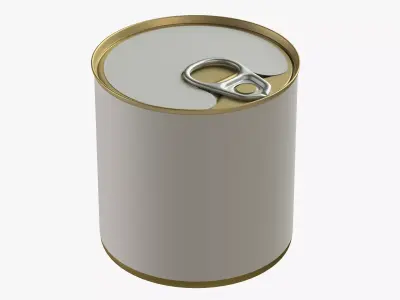 canned food round tin metal aluminium can 05 3D model