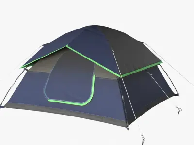 Camping Tent Low-poly 3D model