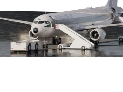 ALITALIA AIRBUS A321 with interior 3D model