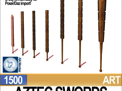 Aztec Swords Collection 3D model