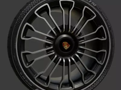 Porsche 918 Spyder Rims Free 3D model