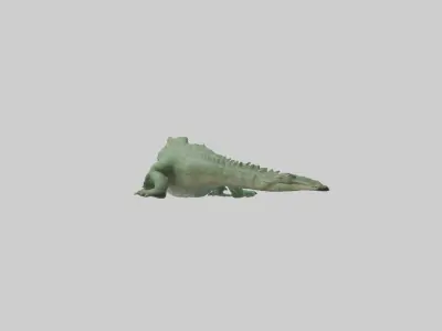 Lying Crocodile Model 1 Low-poly 3D model
