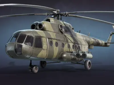 Mi-8 Military Low-poly 3D model