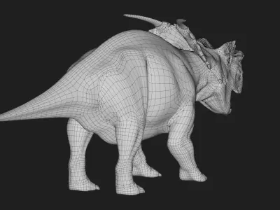 Achelousaurus Low-poly 3D model