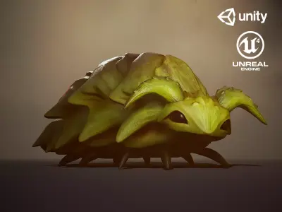Fantasy beetle - Game Ready Low-poly 3D model Low-poly 3D model