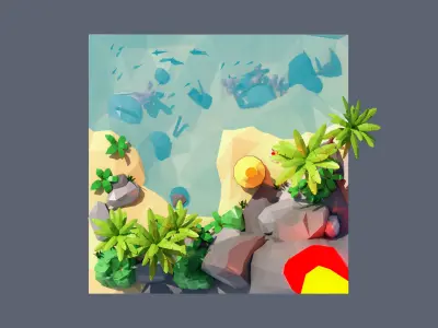 land 43A Low-poly 3D model