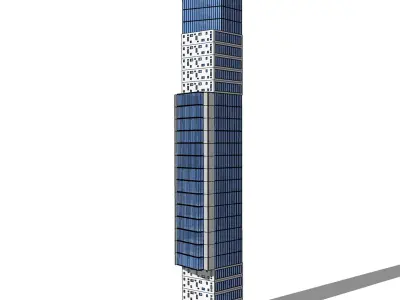 Commercial high-rise 01 3D model