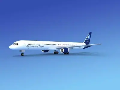Boeing 757-300 Baltimore Clipper 3D model