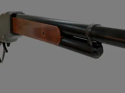 Winchester 1887 - Rigged - Game Ready - PBR Low-poly 3D model