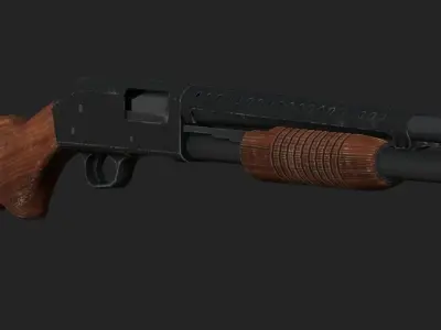 Shotgun Boito 12 Gauge Low-poly 3D model