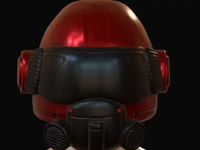 Helmet scifi military combat 3d futuristic Low-poly 3D model