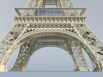 Eiffel Tower Paris Detailed Model 3D model