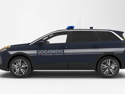 Gendarmerie Peugeot 5008  3D model