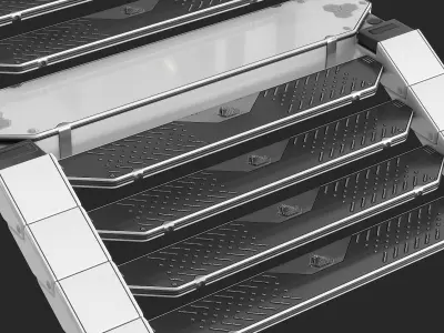 Sci Fi Modular Stairs 3D model