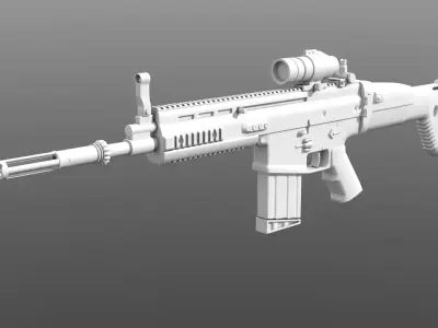 SCAR Rifle 3D model