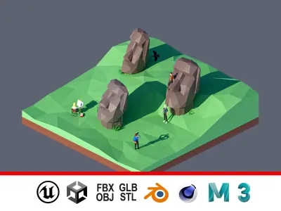 land 90A Low-poly 3D model