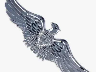 Eagle Insignia Chrome 3D model