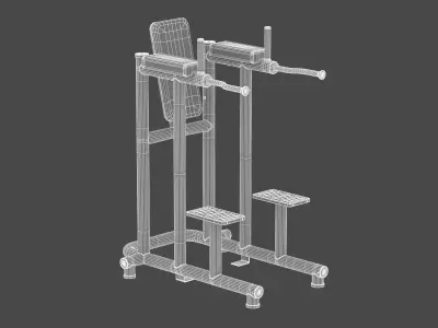 Technogym Bench Leg Raise Dip 3D model