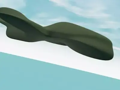 Spy Plane UAV 3D Exterior Design Low-poly 3D model