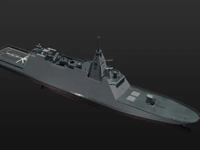 3D JMSDF Mogami class frigate 3D model
