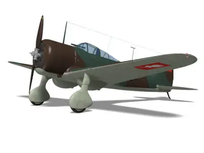 Nakajima Ki27 Nate Otsu Thai Air Force 3D model