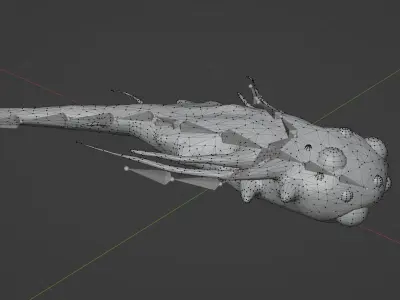 Quilles Microbe Organism Low-poly 3D model