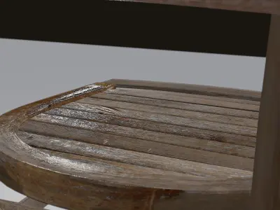 Old Chair Old Mill Free 3D model