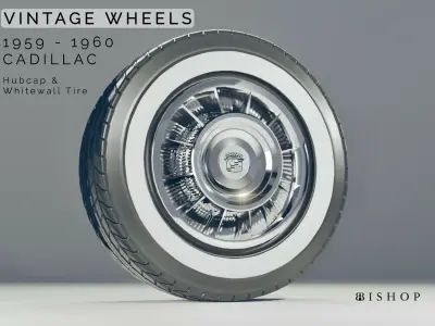 Vintage 1959-60 Cadillac Wheels 3D model