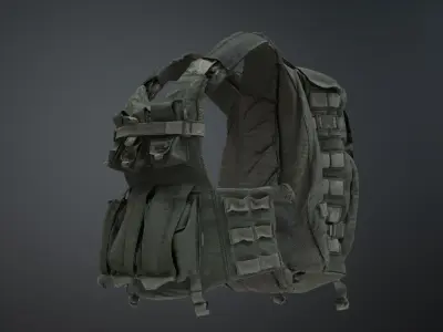 SOLDIER Bulletproof Vest Backpack 3D model