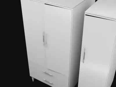 White Closet 3D model