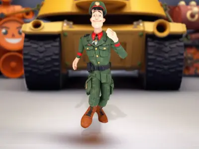 Charismatic Soldier Character model pack Low-poly 3D model