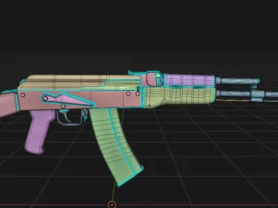 AK-47 AR Low-poly 3D model