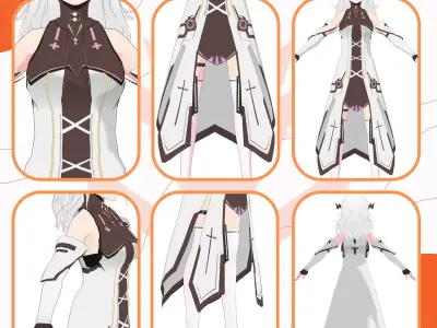 VRM SCI FI WARRIOR PRIEST BOSS RPG ARMOR MODEL 3D model