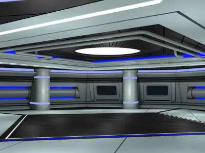 Futuristic Sci Fi Room 3D model