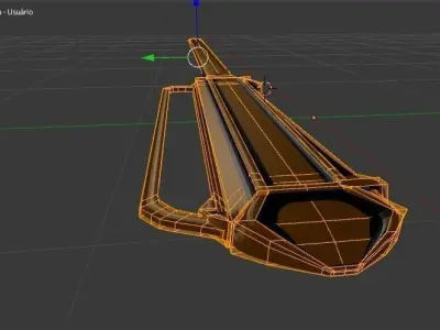 extreme low poly simple blade Low-poly 3D model