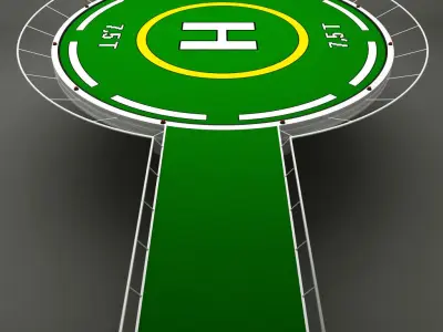 Helipad rounded 3D model