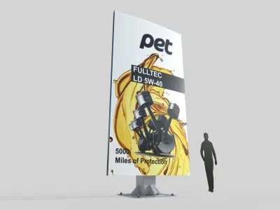 Billboard M6 Low-poly 3D model