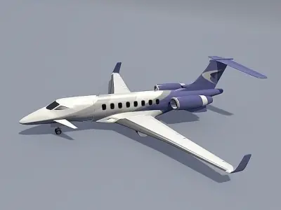 Business jet concept  3D model