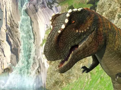 Tiranosaur Rex Animated Textured Low-poly 3D model